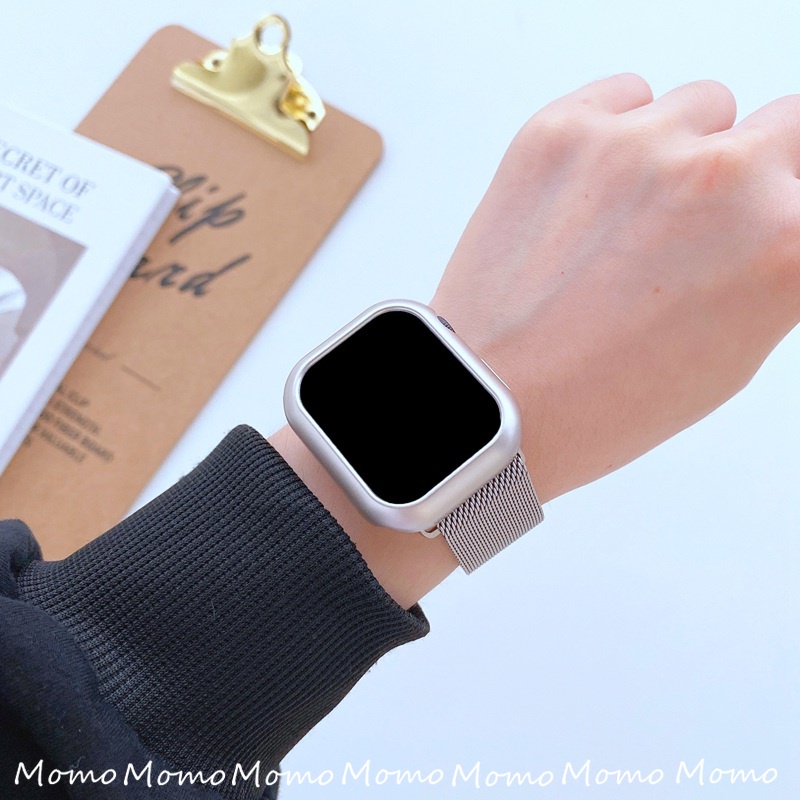 Dây Đeo Inox 2 Trong 1 Cho Đồng Hồ iWatch 7 Band 45mm 41mm 42mm 40mm 44mm Series 6 3 4 5 SE 6