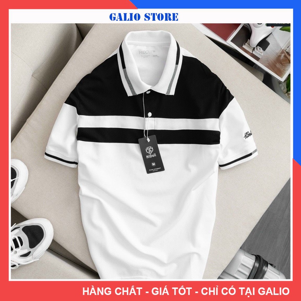 Áo POLO phối màu cổ áo, Áo thun phối màu tay áo cá tính phong cách sang trọng - GALIO