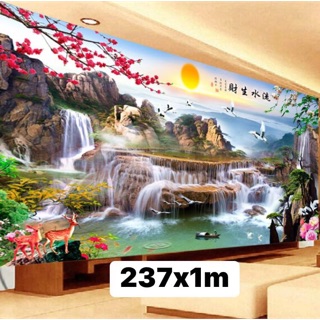 Tranh thêu phong cảnh khổ lớn 237x1m