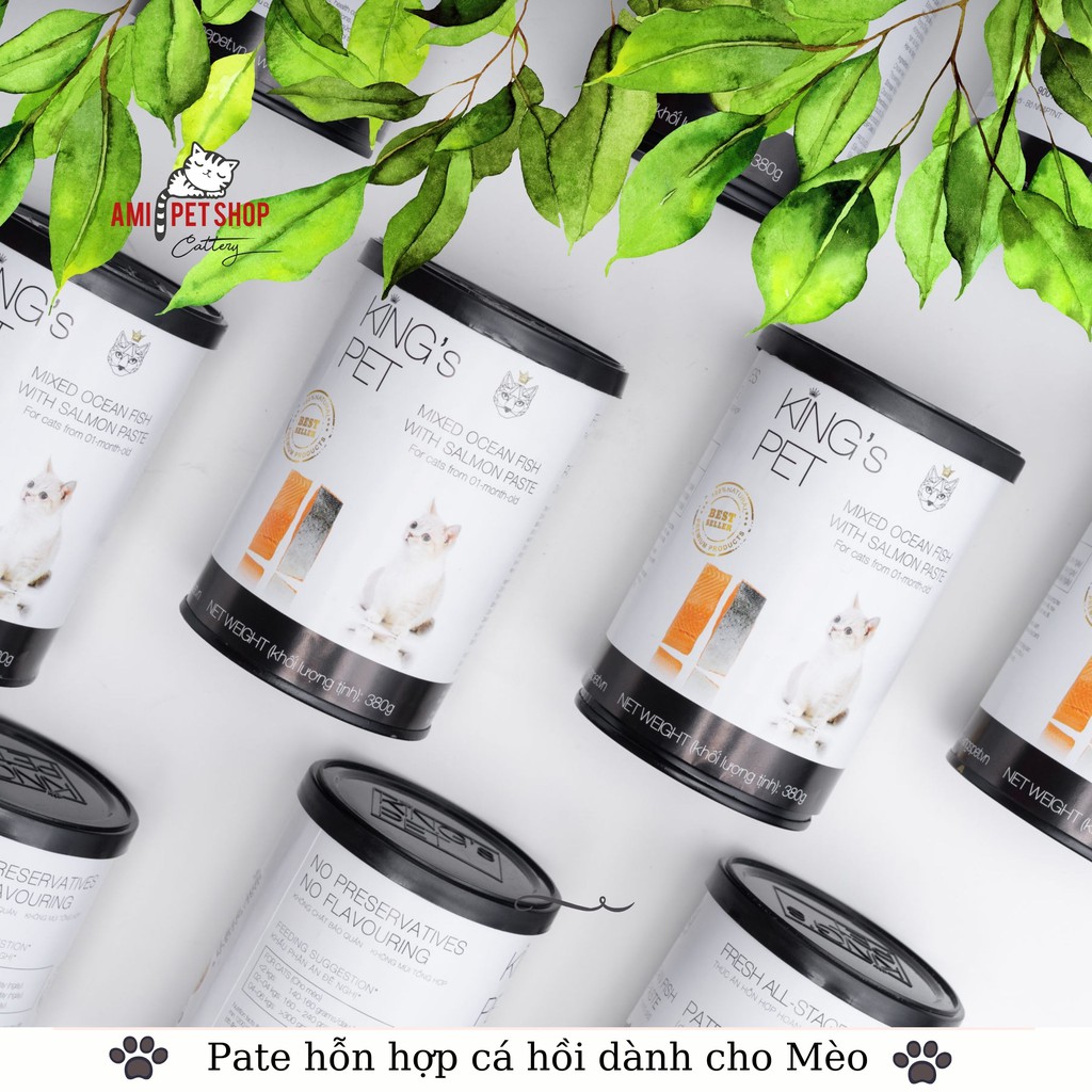 NEW Pate King’s Pet lon 380g thức ăn cho cún và mèo - Ship Hoả tốc Miền Tây Nam Bộ