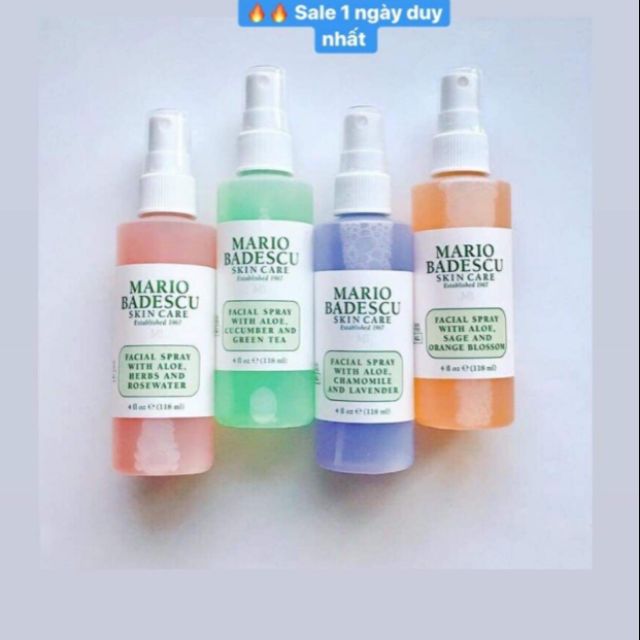 [ BILL US ] TONER DẠNG XỊT MARIO BADESCU