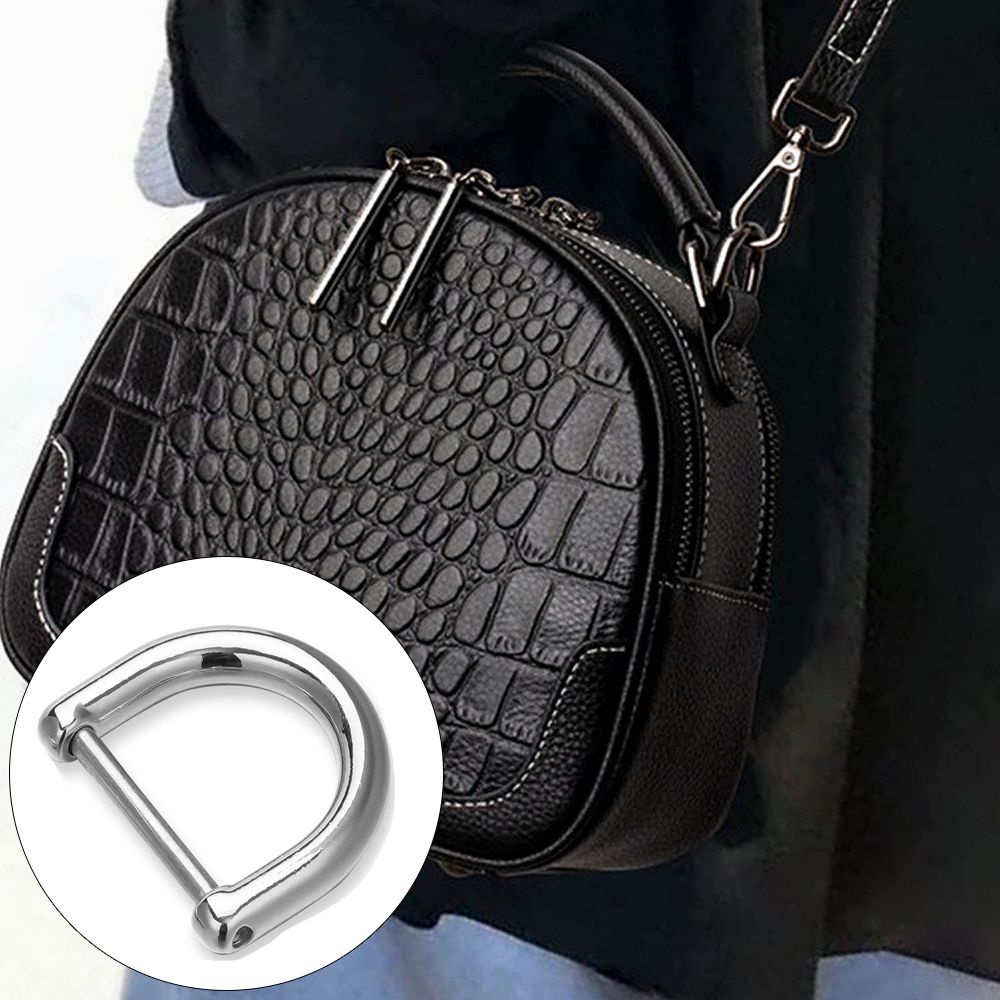 NIUYOU Detachable D Ring Buckle DIY Metal  Screw Belt Handle Clasp Bag Strap Accessories Leather Craft