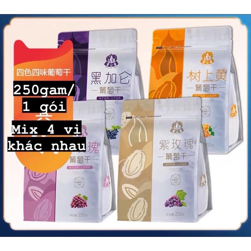 Nho khô Tân Cương siêu ngon mix đủ vị