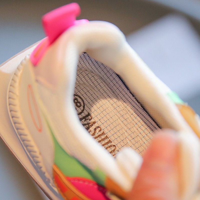 Giày Sneaker Đế Mềm Chống Trượt Thoáng Khí Có Dây Cột Nhiều Màu Thời Trang Cho Bé Trai / Gái 2-16 Tuổi