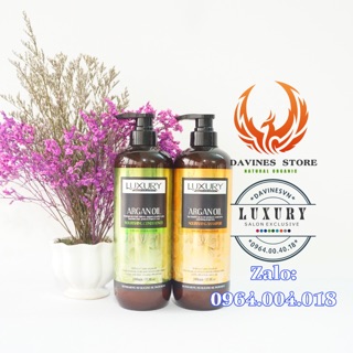 Bộ dầu gội và dầu xả tinh chất luxury argan oil 1000ml - chính hãng