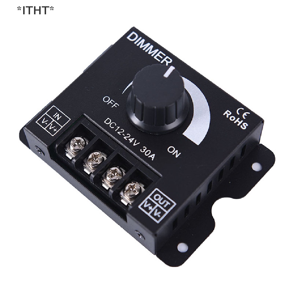 Công Tắc Điều Chỉnh Phạm Vi Đèn led Đơn Sắc Màu Đen dc12v / 24v 30a