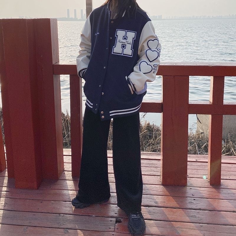 Áo Khoác Varsity Nam Nữ Nỉ da siêu cá tính