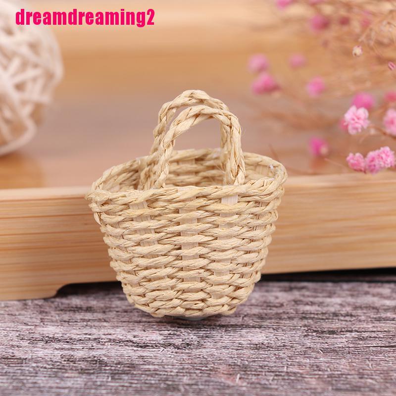 Giỏ đựng rau củ quả trang trí nhà búp bê tỉ lệ 1: 1