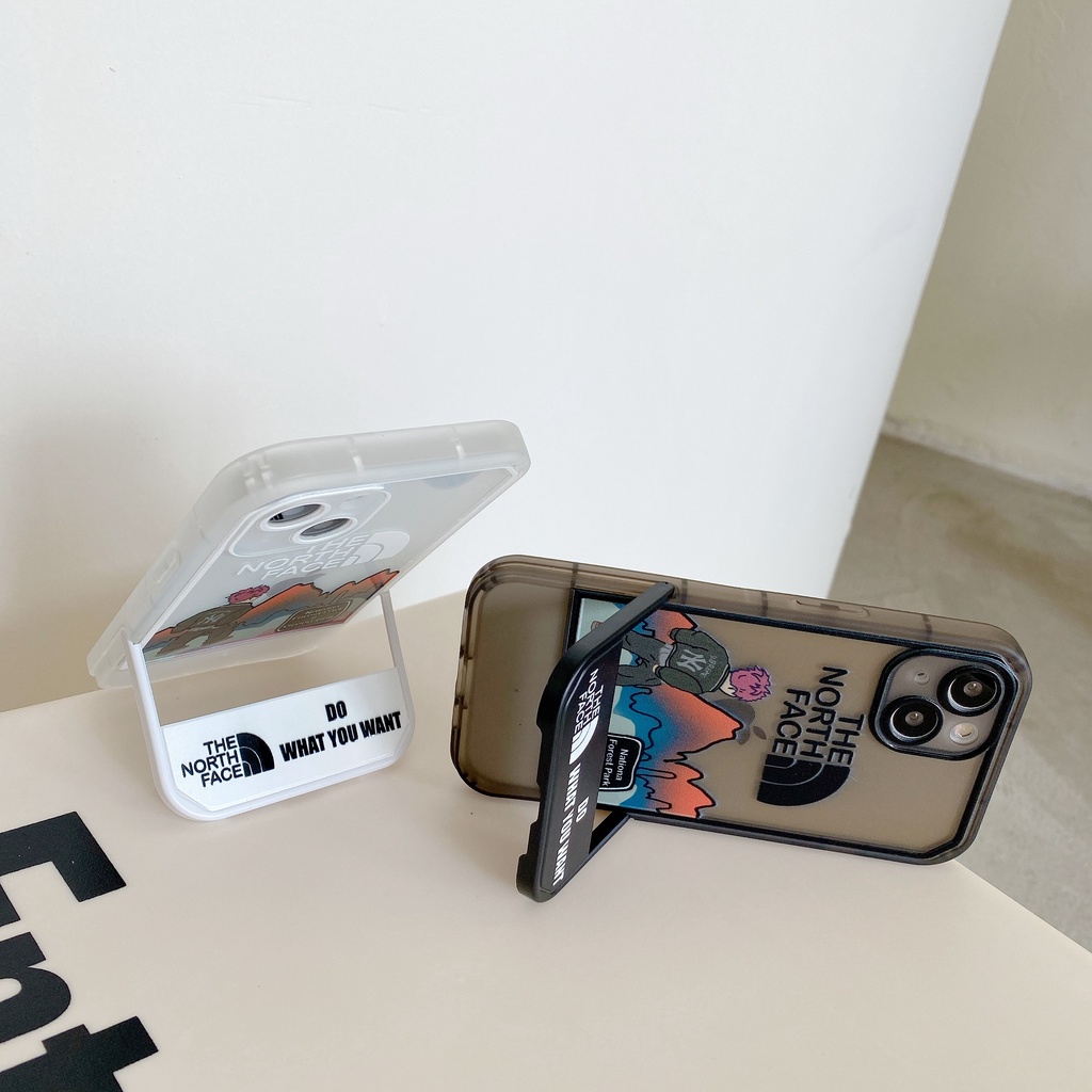 Ốp Điện Thoại Họa Tiết the north face Có Giá Đỡ Cho iphone 13 Pro Max i13 13pro 11 Pro Max i11 iX XS Max 7plus 8plus XR 12Pro 12 Pro Max