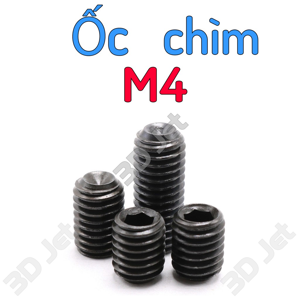 20 Ốc Chìm M4 đủ kích thước, ốc âm M4, ốc ruồi M4