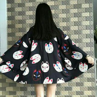 Áo Haori/Kimono/happi mặt nạ hồ ly