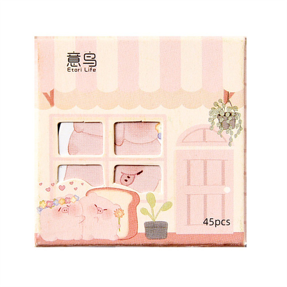 Set 45 nhãn dán hình động vật đáng yêu dùng trang trí sổ tay / nhật ký DIY
