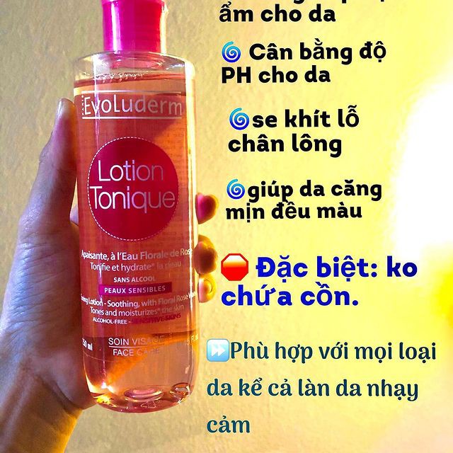 Nước Hoa Hồng Evolumder Lotion Tonique sáng da, se khít lỗ chân lông