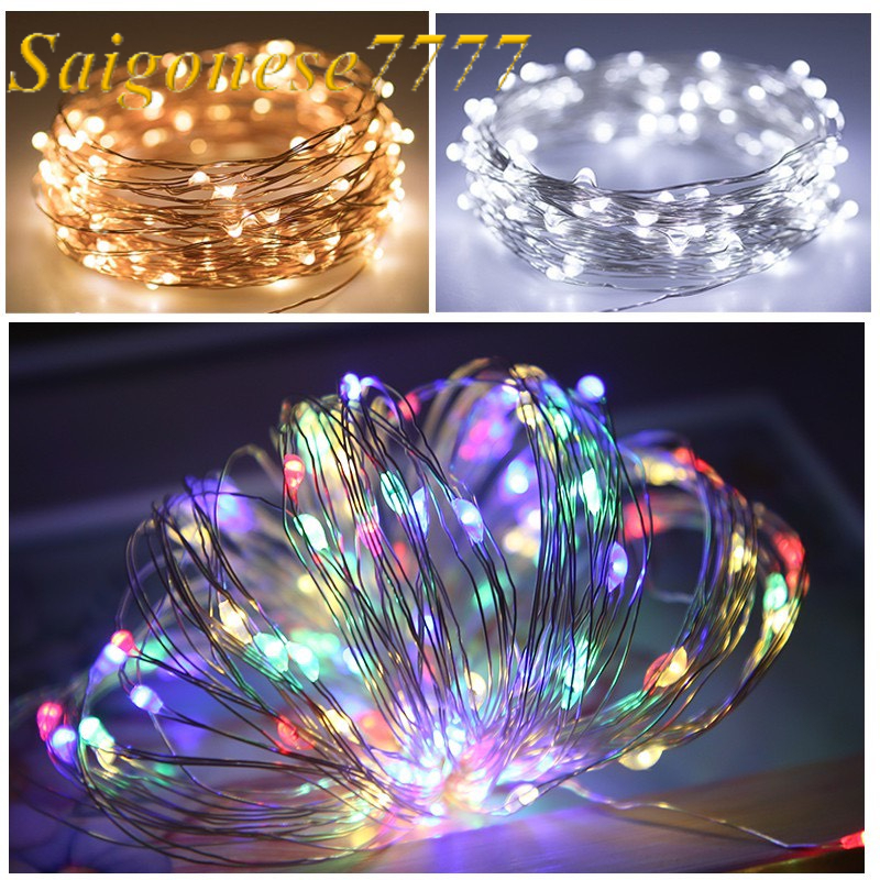 Đèn Led Xài Cổng Sạc USB Dây Đèn Đom Đóm Fairy Light Không Chớp Decor Trang Trí Tiệc Cắm Trại Đẹp