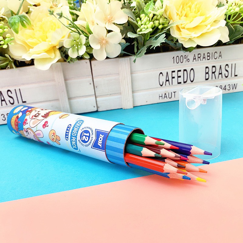 Bút chì màu tô chuyên nghiệp, bút chì màu dạng cốc chất lượng cao kèm gọt bút chì