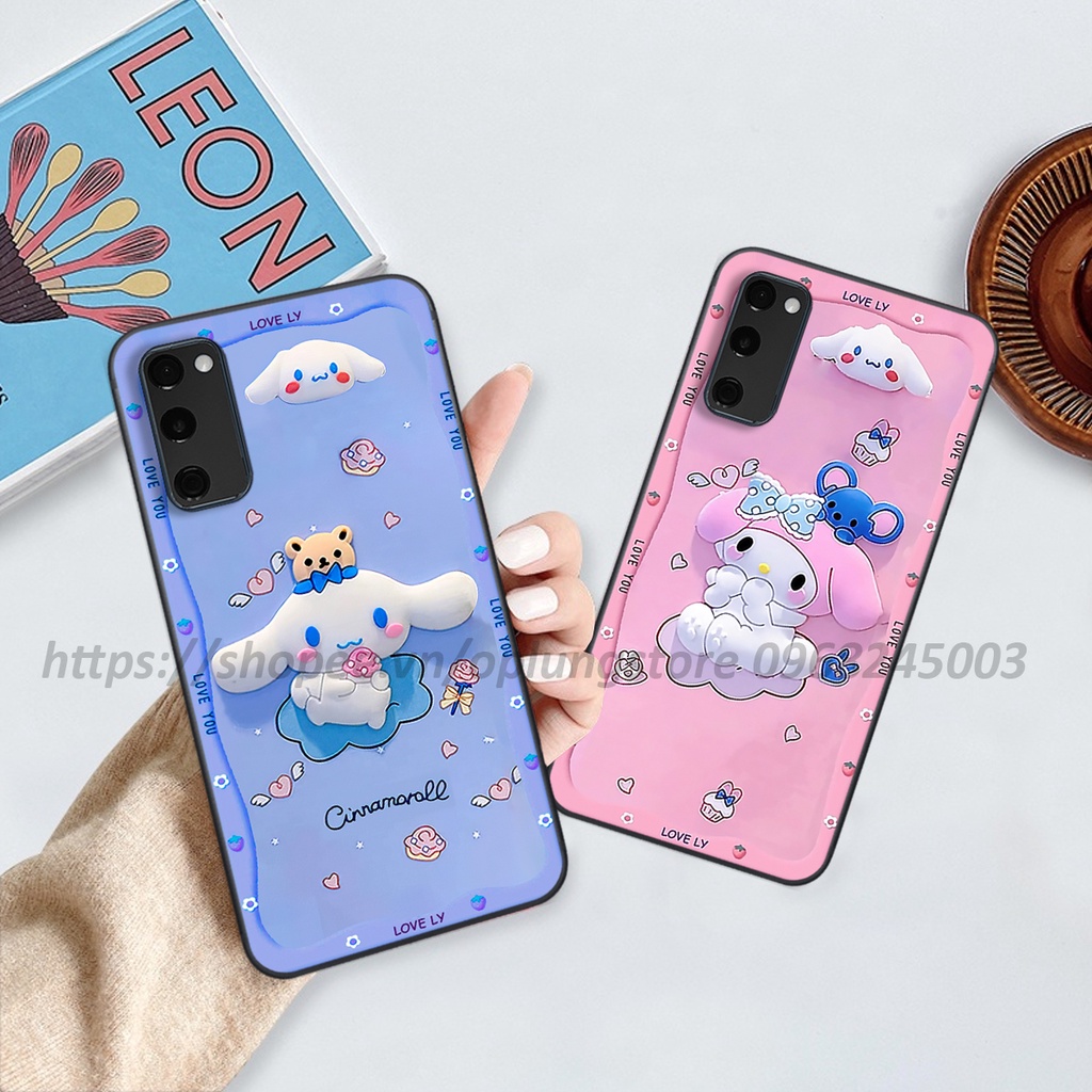 Ốp lưng Samsung S20 FE / M51 / M52 5G in hình 3D gấu cute cool ngầu giả nổi.
