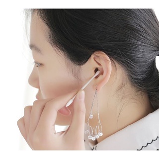 [Rẻ vô địch] Tăm Bông Lấy Ráy Tai Thân Gỗ 200c Bông Ngoáy Tai Người Lớn Trẻ Em, Hộp Bông Trang điểm 2 Đầu Tròn Xoắn