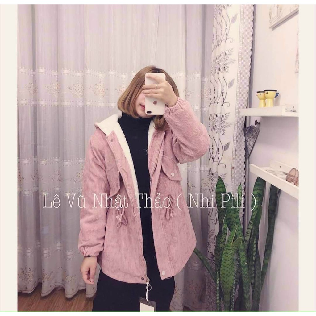 BÁN SỈ ÁO PARKA TĂM NHUNG LÓT LÔNG CÓ MŨ 3 MÀU CHO NỮ | BigBuy360 - bigbuy360.vn