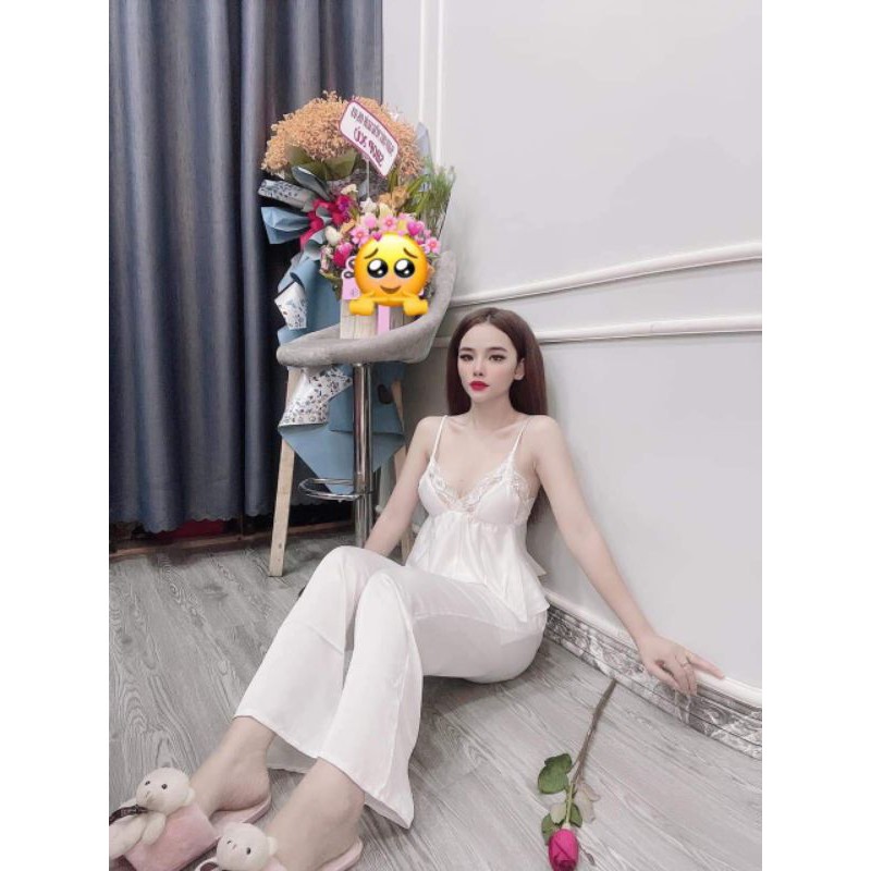 Đồ ngủ sexy ❣️❣️FREE SHIP❣️❣️ Bộ dài cột dây có mút <65kg | BigBuy360 - bigbuy360.vn