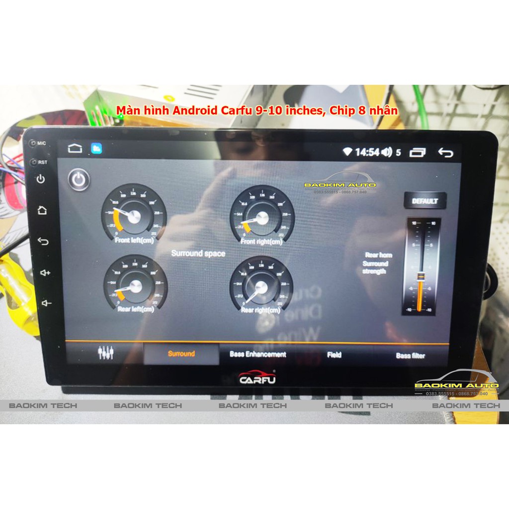 Màn Hình Android CARFU Chip 8 nhân, Ram 2GB, Rom 32GB, gắn sim 4G...