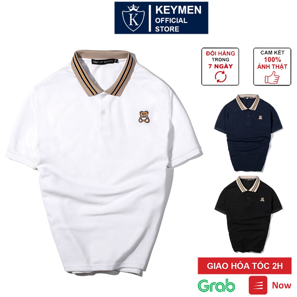 Polo nam cao cấp đẹp có cổ vải thun cotton co giãn 4 chiều cao cấp form rộng Hàn Quốc thời trang E5