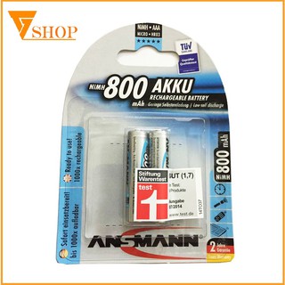 1 vỉ pin sạc AAA Ansmann 800mAh ( 1 vỉ 2 viên )
