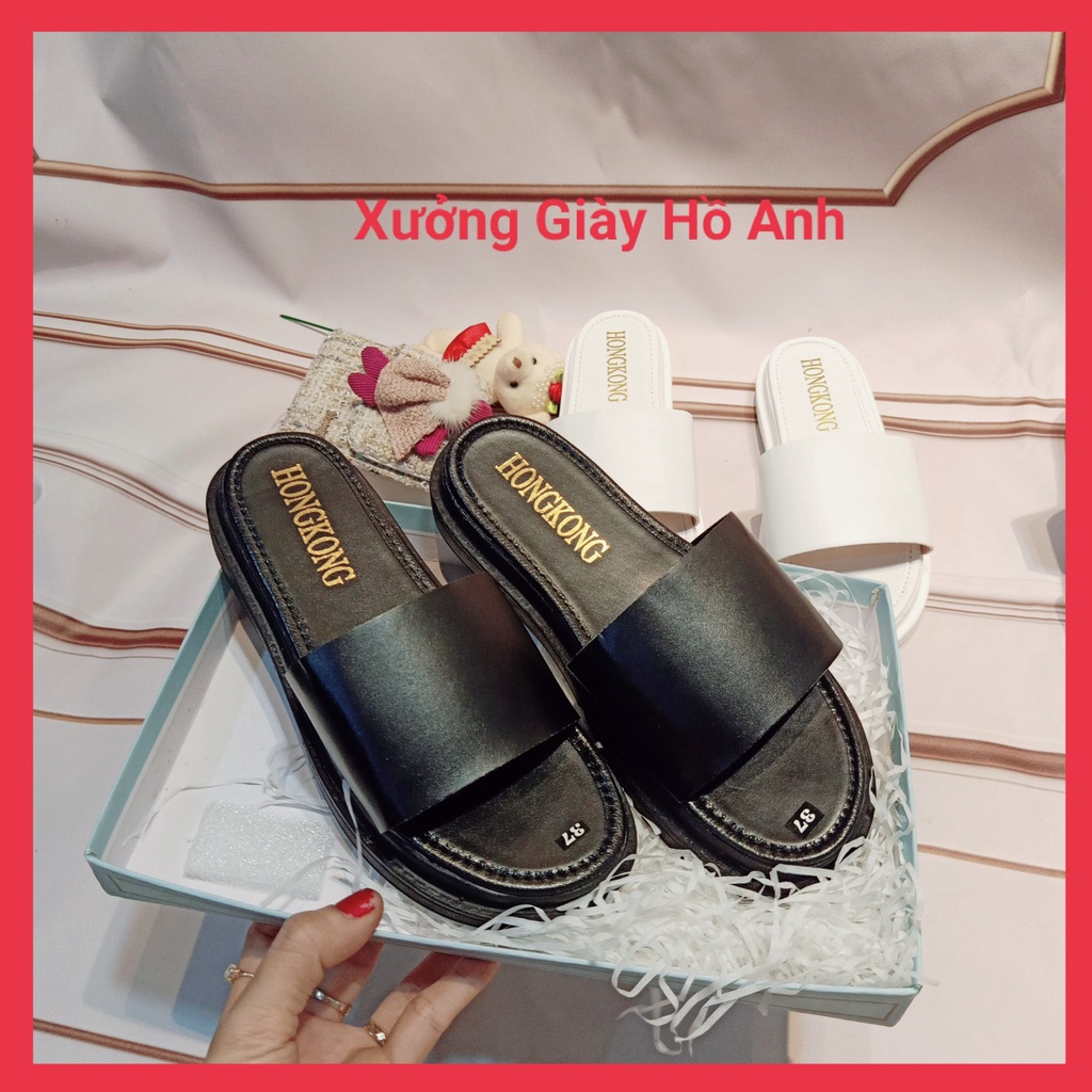 Dép Nữ Quai Ngang Đế Bánh Mì Trơn Chặt Đế 3P- 5P Siêu Nhẹ Cực Êm Da Mềm Tôn Dáng