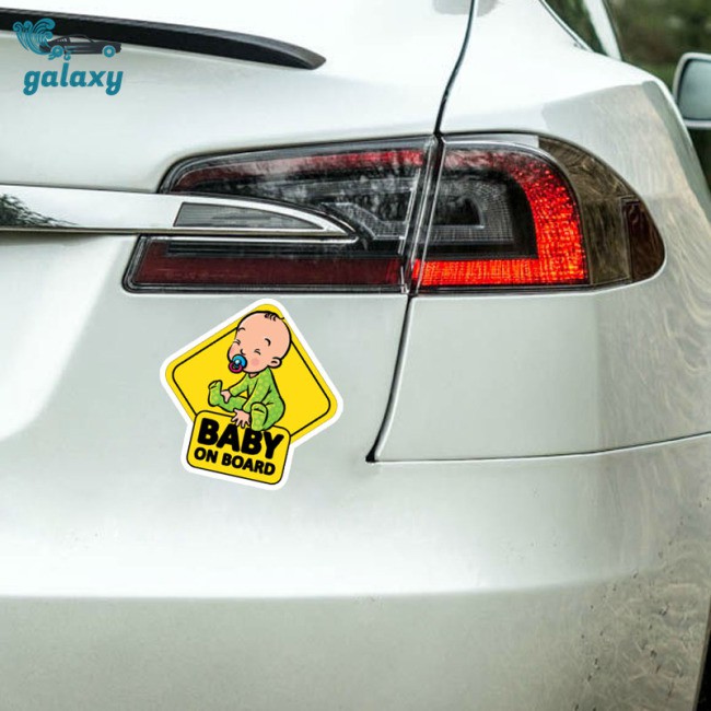 Decal dán thanh chắn xe hơi chữ Baby on board