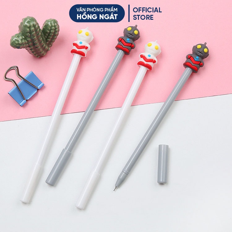 Bút bi cute người ngoài hành tinh, bút bi nước mực gel đen ngòi 0.5mm nhiều màu dễ thương đồ dùng học tập B23