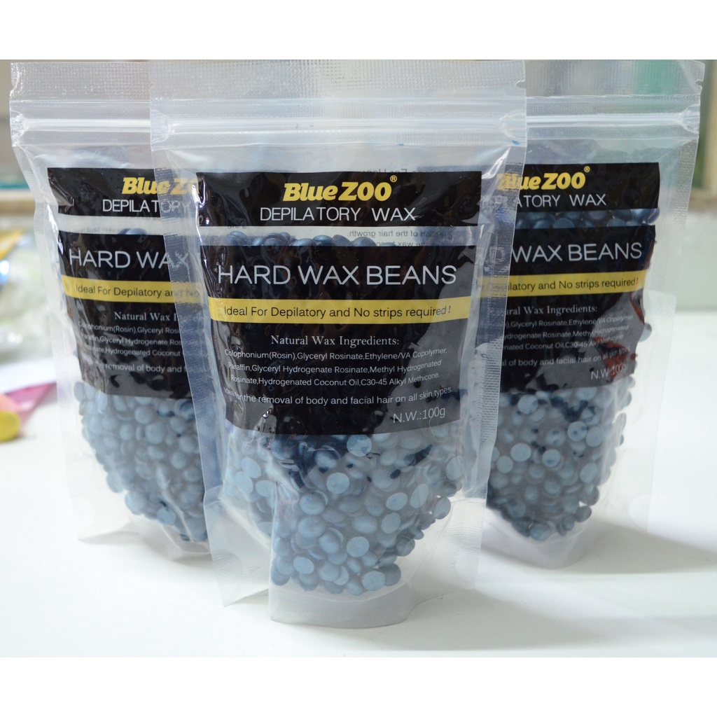 Set 3 gói sáp wax 100g blue zoo hard wax beans (Tặng 5 que lấy sáp)