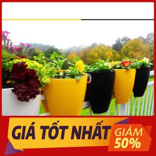 Bộ 2 chậu hoa lan can Tashuan TS-4117 - Chậu trang trí sân vườn - Đồ dùng làm vườn
