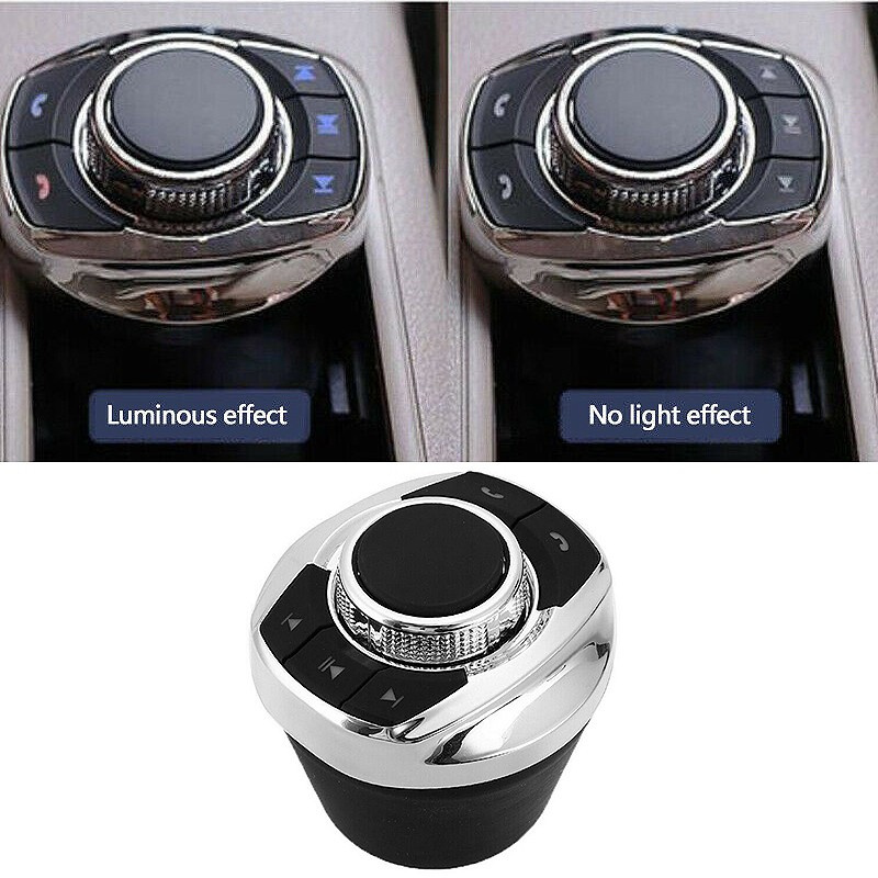 Universal Car Wireless Steering Wheel Control Button with LED Light 8-Key Functions for Car Android Navi Player Auto