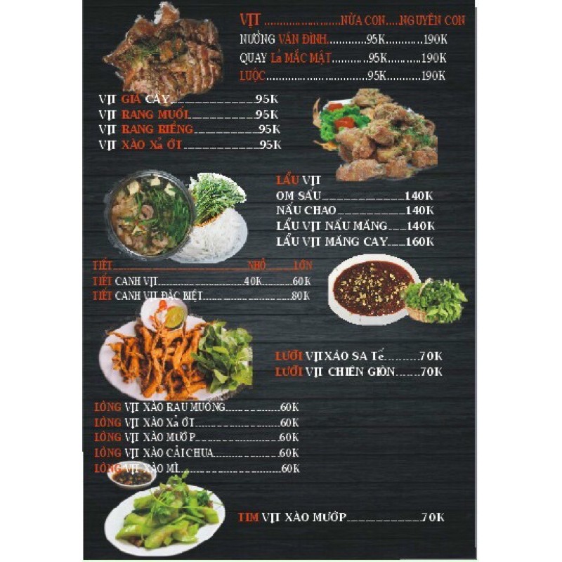 In menu theo yêu cầu , menu quán trà sữa, menu quán cafe, menu quán nhậu, menu nail, menu spa