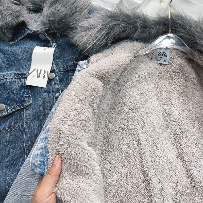 Bán sỉ áo khoác bò mũ lót lông