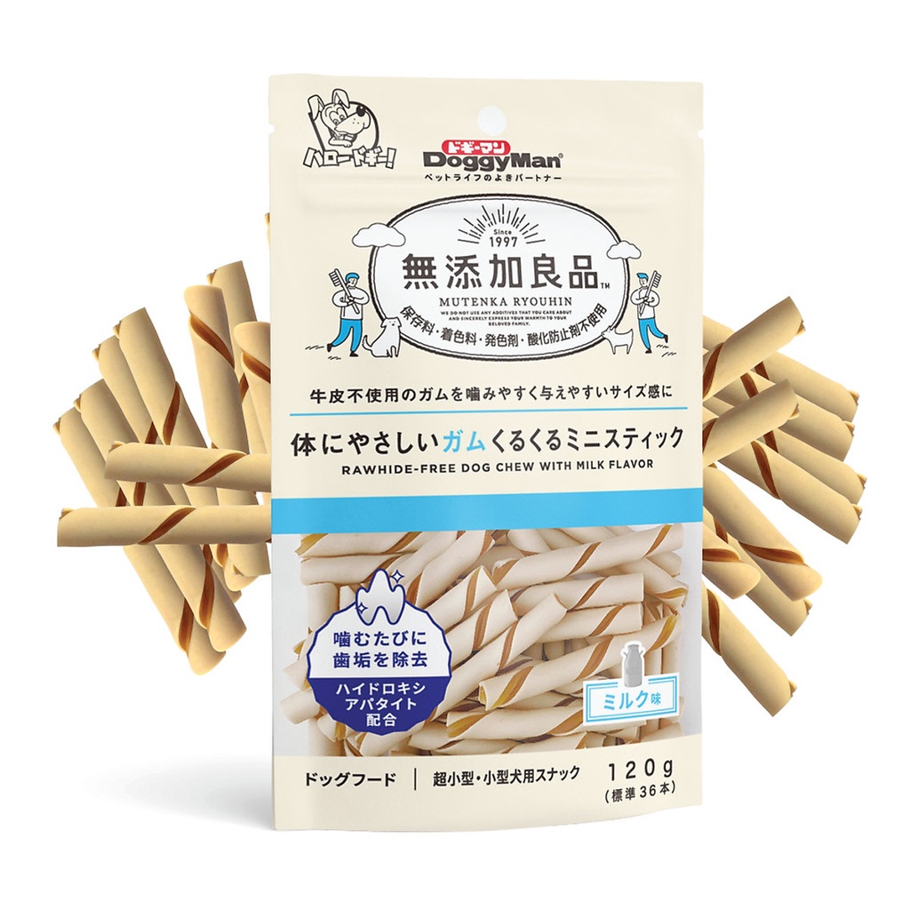 DOGGYMAN Snack hình que mini hương sữa cho chó không sử dụng chất bảo quản