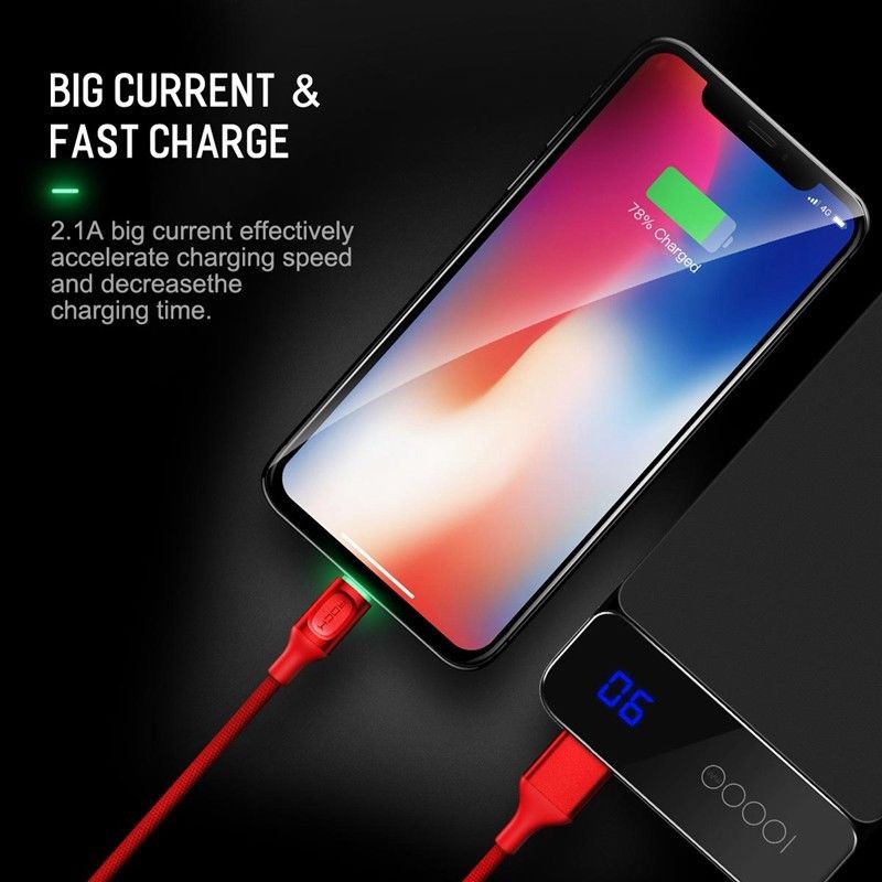 Cáp Lightning tự ngắt khi đầy pin ROCK RCB0619