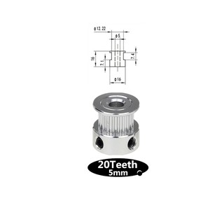 Puli GT2 trục 5mm 20 răng