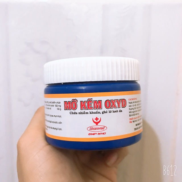 Kem mỡ bôi vết thương, ghẻ ngứa, viêm nhiễm ngoài da cho chó và mèo - Mỡ Kẽm Oxyd Hanvet 100 Gam