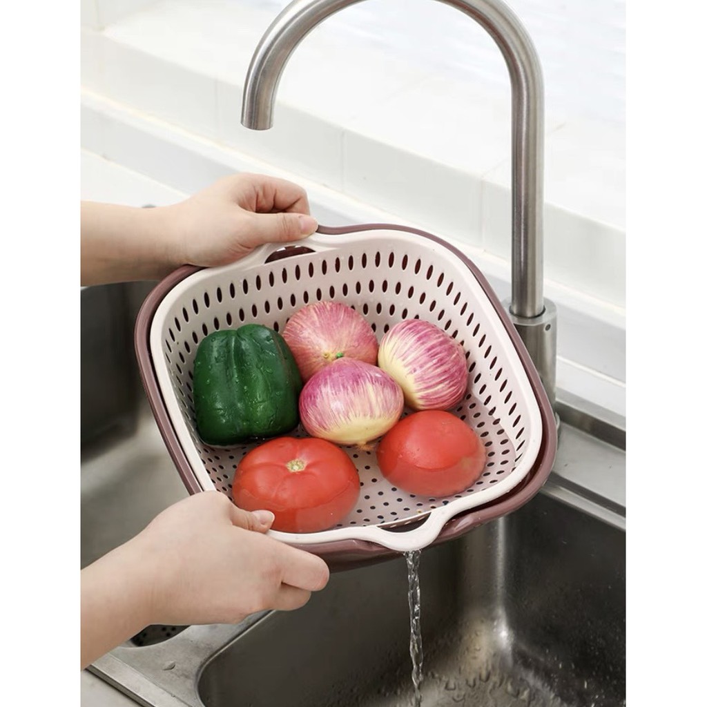 Set 6 Món Rổ và Chậu Nhựa ABS thân thiện môi trường mẫu mới 2021