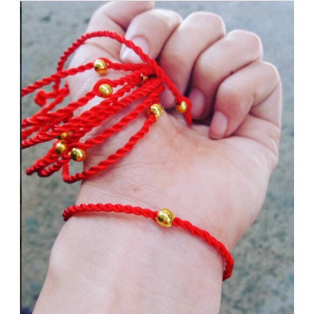 Sỉ Vòng tay may mắn gắn bi vàng (Size 2mm) | BigBuy360 - bigbuy360.vn