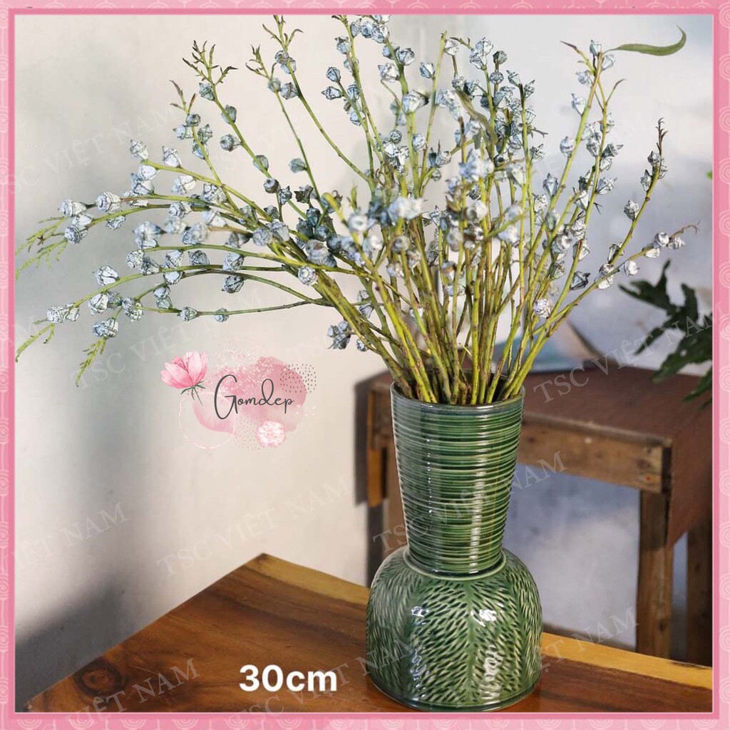 Bình gốm sứ decor men xanh ngọc ganh - Phong cách Bắc Âu trang trí không gian hiện đại sang trọng