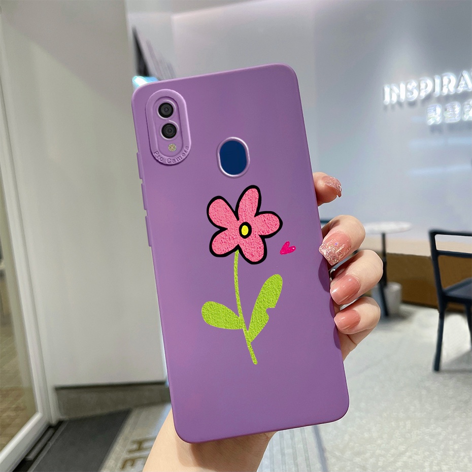 Ốp Điện Thoại Silicon Họa Tiết Hoa Oải Hương Tím Cho Samsung Galaxy A10 A10S A50 A50S A30 A30S A20 A20S M10S M01S