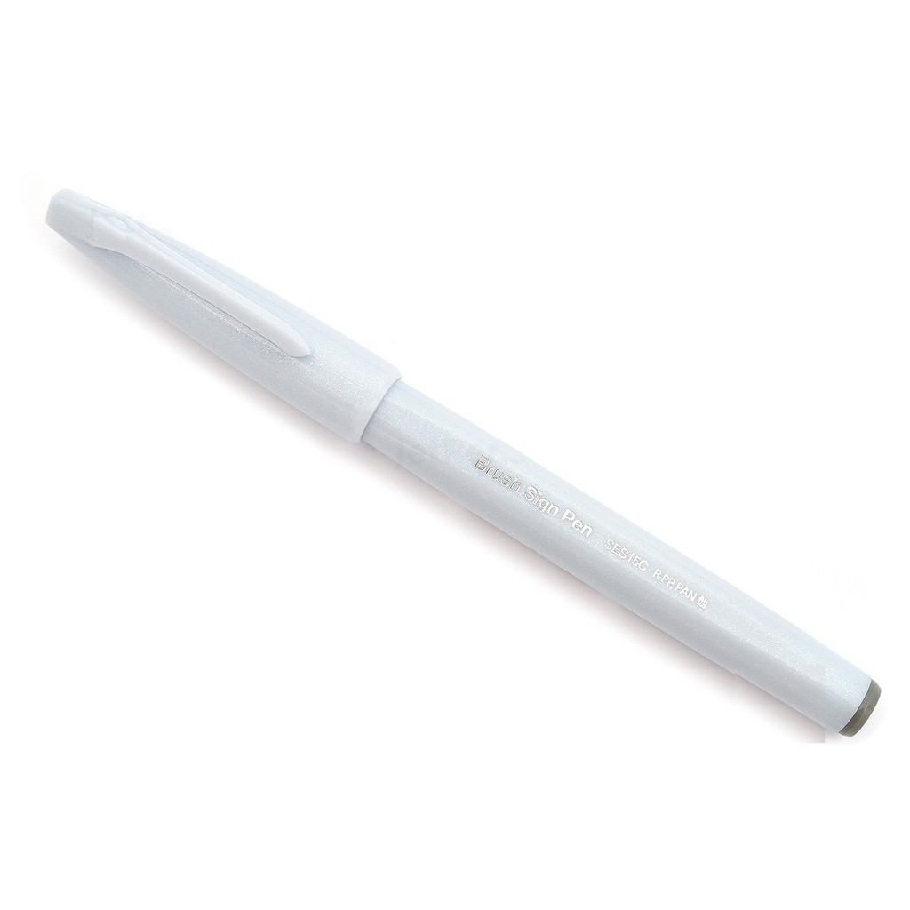 Bút brush viết calligraphy Pentel Sign Pen - Màu xám nhạt