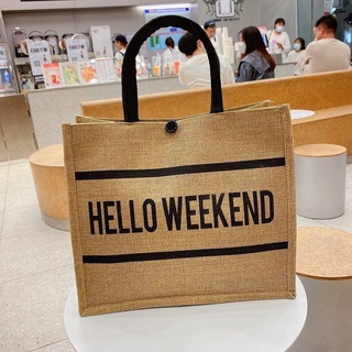 túi cói hello weekend