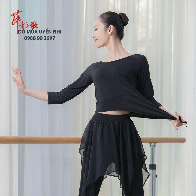 (có sẵn) Áo xẻ tà chéo tay lửng A06