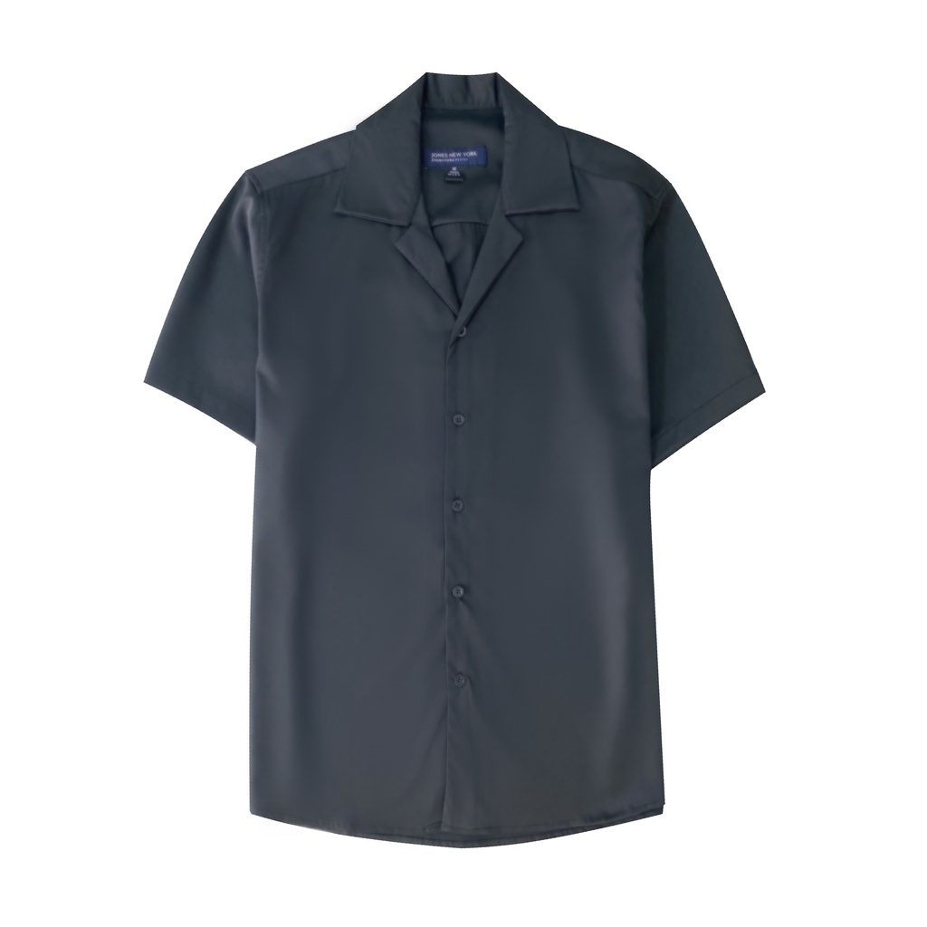 Áo Sơ Mi Trắng, Đen, Xám, Rêu Cổ Vest ngắn tay form rộng unisex nam nữ vải lụa