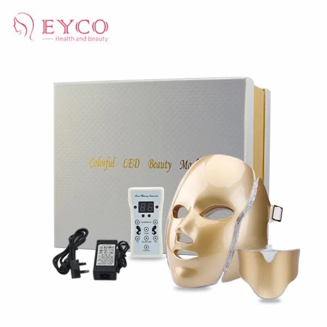 Mặt Nạ Ánh Sáng 7 Màu Sinh Học Điện Di 24k Gold