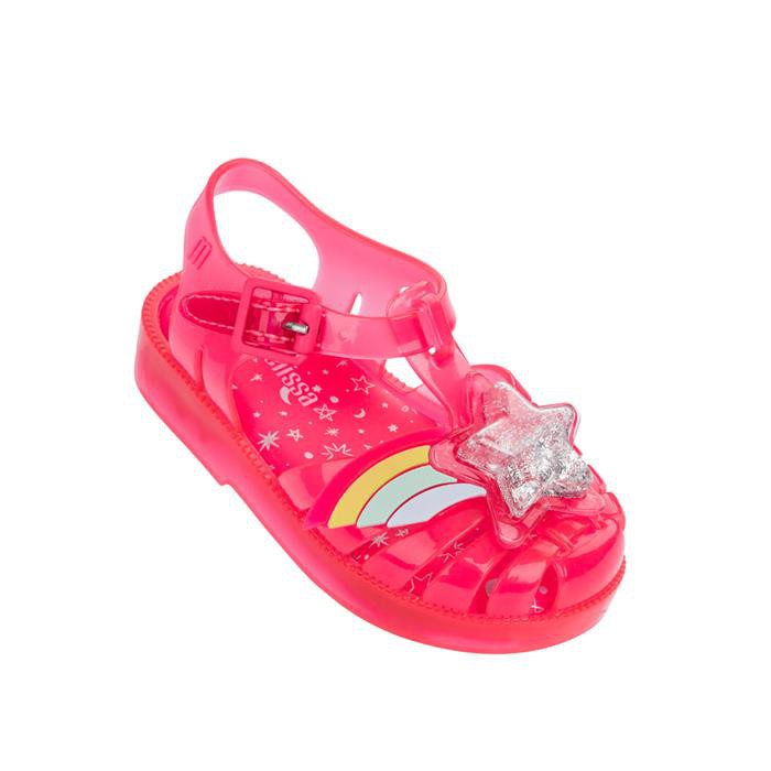 Giày sandal Melissa. Giày Melissa cho bé gái họa tiết cầu vồng, giày Melissa chính hãng cho bé. Giày Mini Melissa