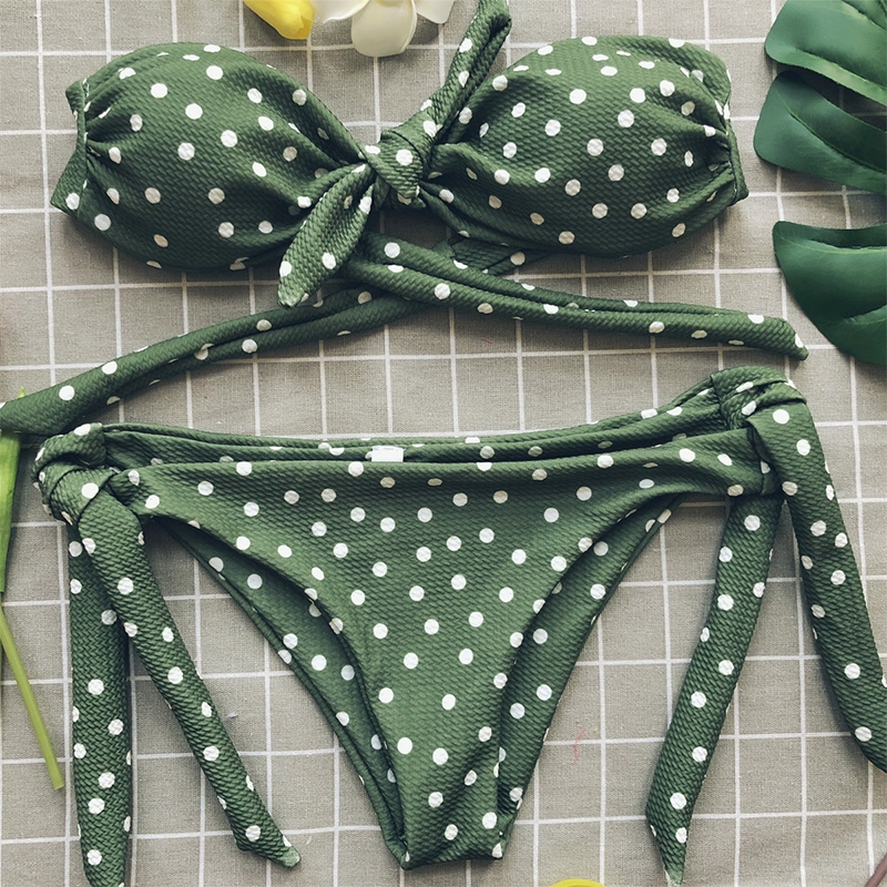 Bộ bikini 2 mảnh chấm bi quyến rũ cho nữ | BigBuy360 - bigbuy360.vn