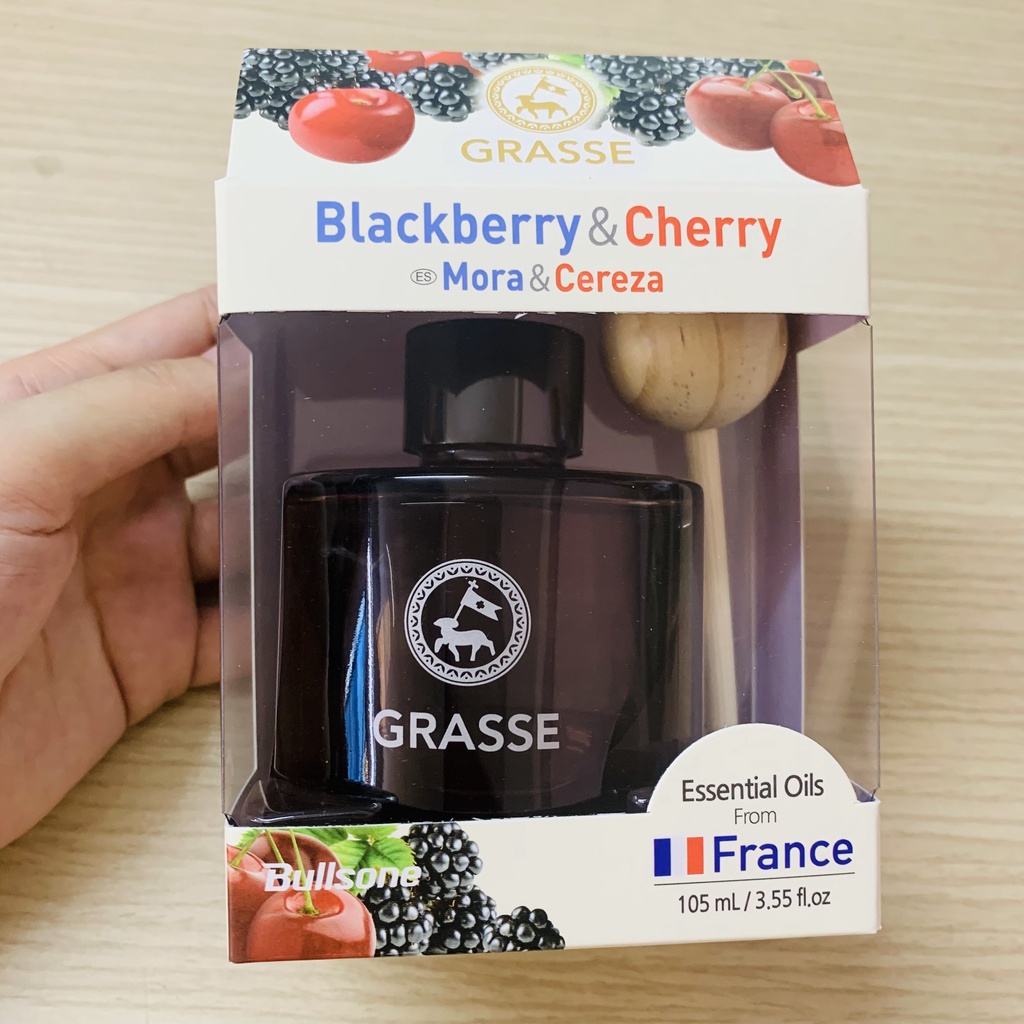 Nước Hoa Ô Tô Tinh Dầu Tự Nhiên BULLSONE GRASSE Blackberry & Cherry 105ml Cao Cấp